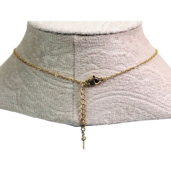 NEW Roman Numerals Reversible Gold Necklace Earrings Set - Picture 10 of 13